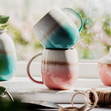 Load image into Gallery viewer, Sass &amp; Belle: Dip Glazed Ombre Turquoise Mug