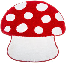 Load image into Gallery viewer, Sass &amp; Belle: Red Mushroom Tufted Bath Mat