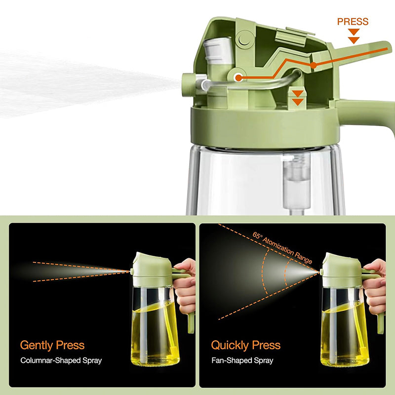 OZZYCOOK 2 in 1 Oil Dispenser Bottle - Green