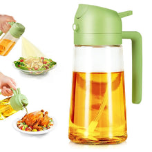 Load image into Gallery viewer, OZZYCOOK 2 in 1 Oil Dispenser Bottle - Green