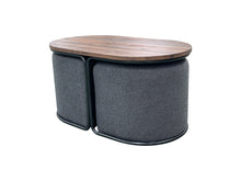 Load image into Gallery viewer, Fraser Country Coffee Table with Boucle Ottoman - Grey