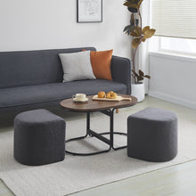 Load image into Gallery viewer, Fraser Country Coffee Table with Boucle Ottoman - Grey