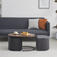 Load image into Gallery viewer, Fraser Country Coffee Table with Boucle Ottoman - Grey