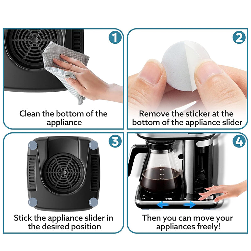 STORFEX 24 PCS Self-Adhesive Small Kitchen Appliance Sliders