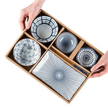 Load image into Gallery viewer, OZZYCOOK 7-Piece Japanese Inspired Plates and Bowls Set