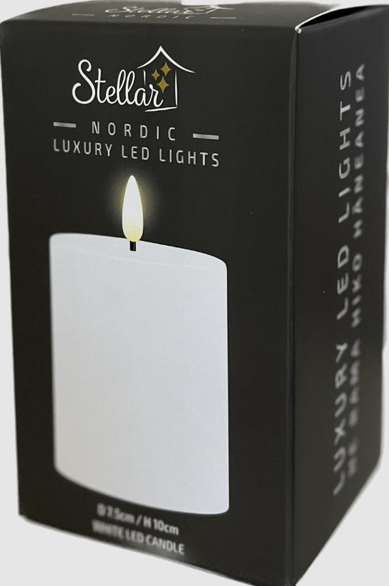 Stellar Haus: White Pillar Indoor LED Candle