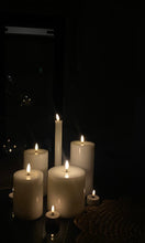 Load image into Gallery viewer, Stellar Haus: White Pillar Indoor LED Candle