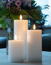 Load image into Gallery viewer, Stellar Haus: White Pillar Indoor LED Candle