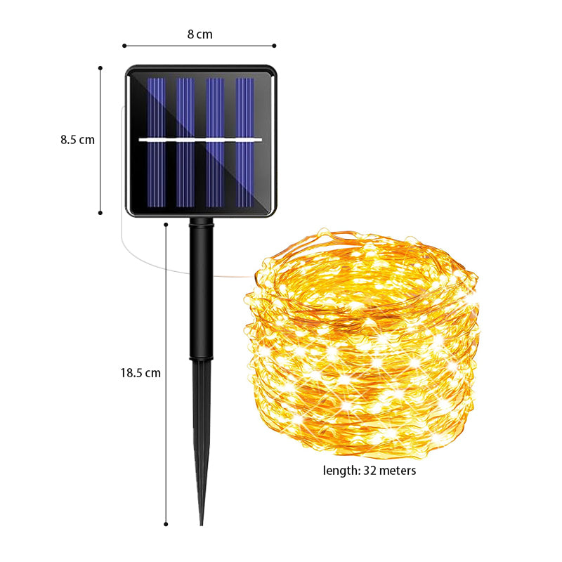 LUMIRO 2-Pack 32M 300 LED Solar String Lights - Warm Light