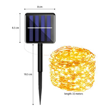 Load image into Gallery viewer, LUMIRO 2-Pack 32M 300 LED Solar String Lights - Warm Light