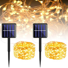Load image into Gallery viewer, LUMIRO 2-Pack 32M 300 LED Solar String Lights - Warm Light