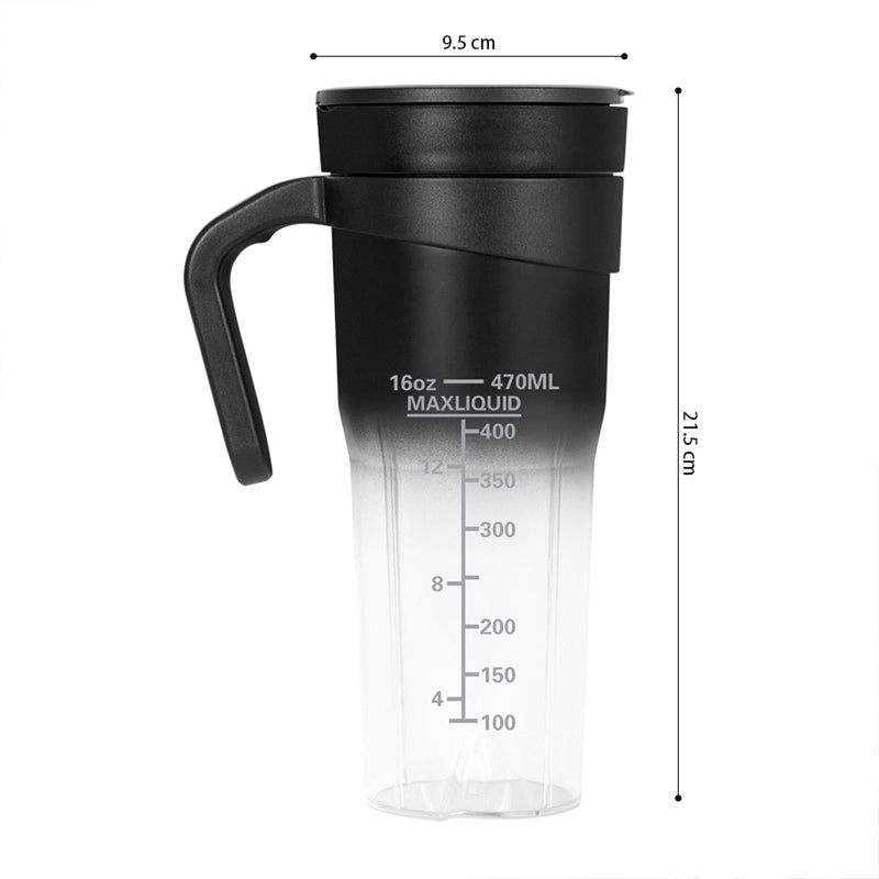 HYPERANGER Portable 470ML Blender for Shakes and Smoothies - Black