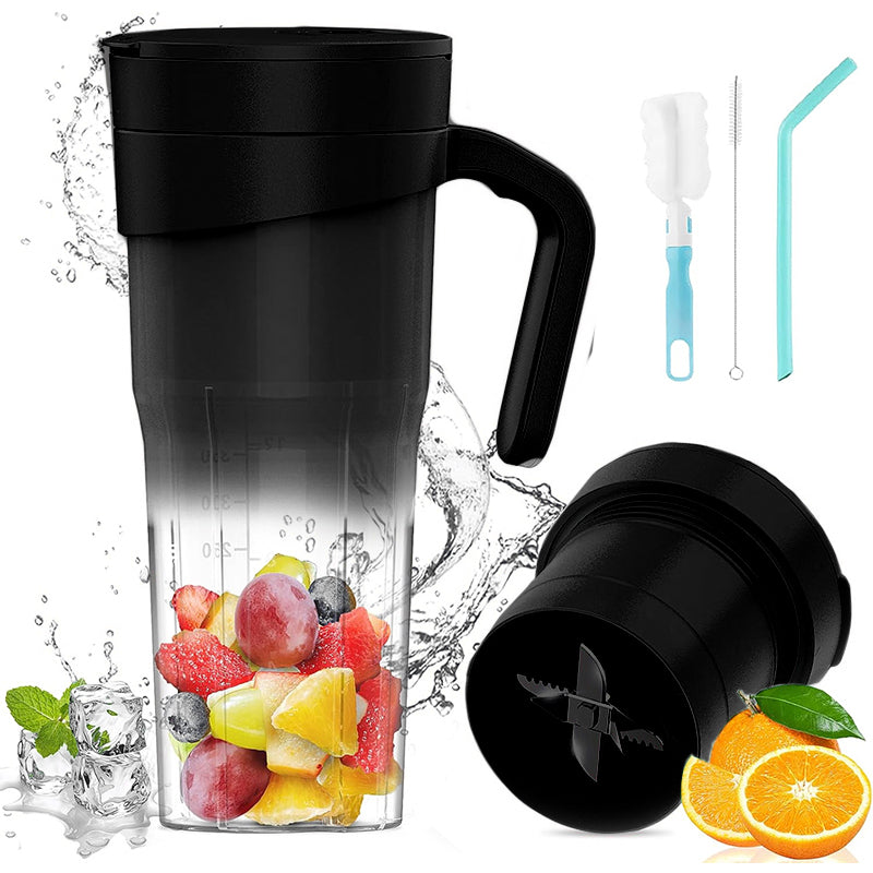 HYPERANGER Portable 470ML Blender for Shakes and Smoothies - Black