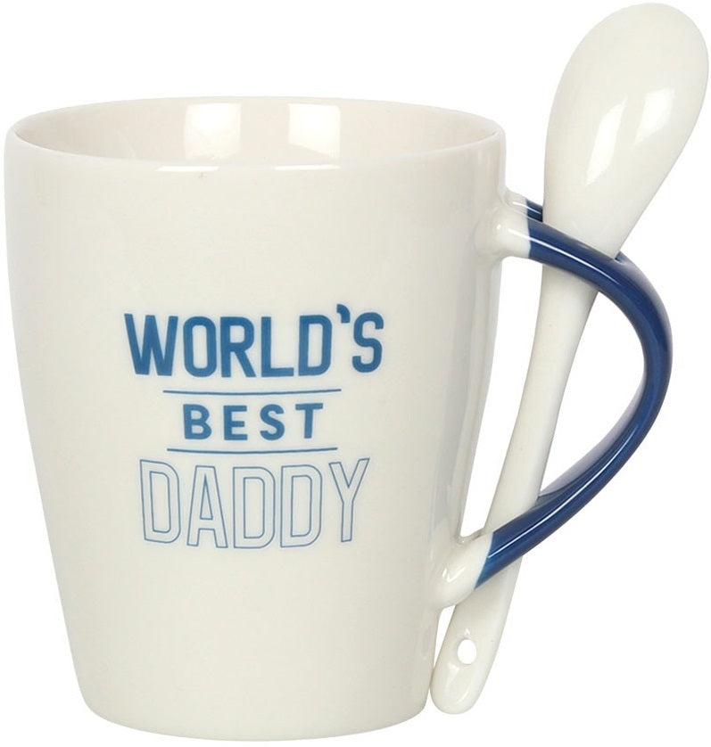 World's Best Daddy Ceramic Mug and Spoon Set (500ml) - Mt Meru