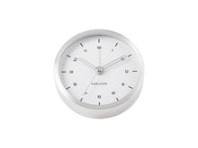 Load image into Gallery viewer, Karlsson: Tinge Alarm Clock - Silver/White