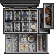 Load image into Gallery viewer, SONGMICS 8-Slot 2-Tier Watch Box - Black