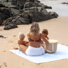 Load image into Gallery viewer, Sunnylife: Beach and Picnic Blanket - Le Weekend Mid Blue-Cream