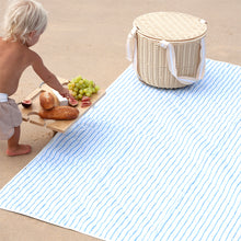 Load image into Gallery viewer, Sunnylife: Beach and Picnic Blanket - Le Weekend Mid Blue-Cream