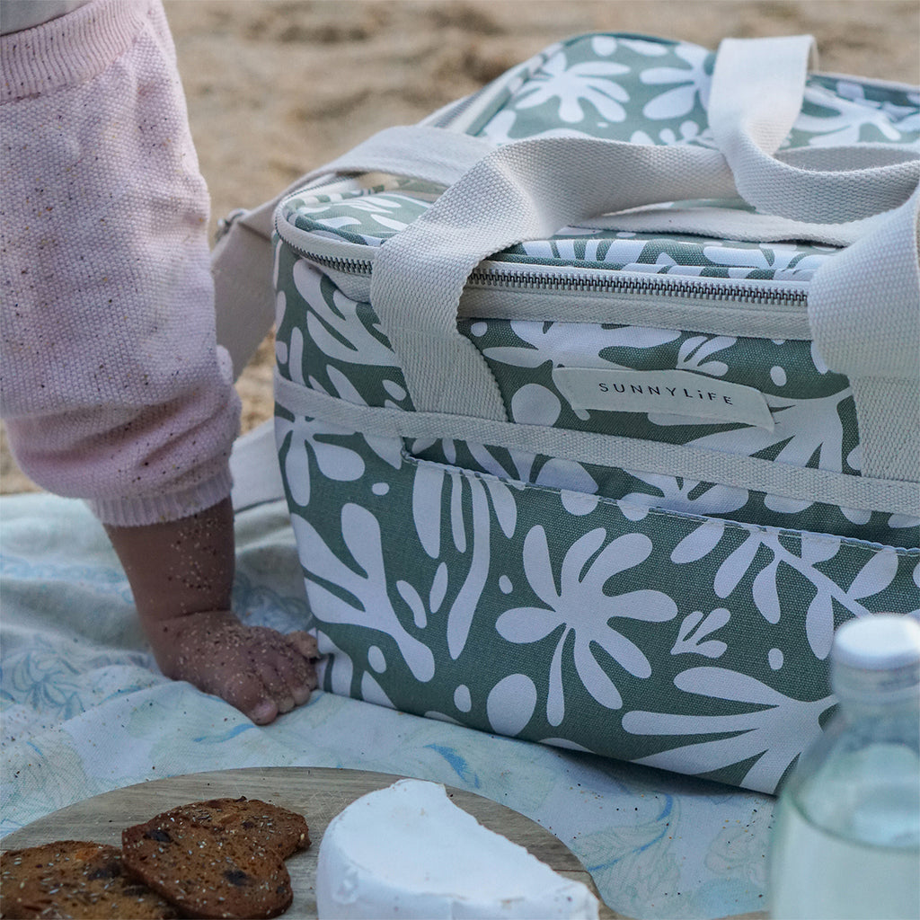 Sunnylife: Canvas Cooler Bag - The Vacay Olive