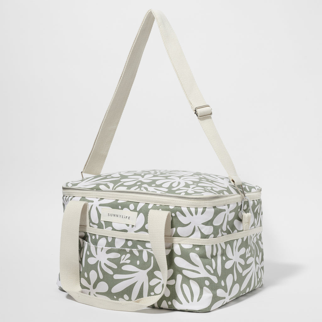 Sunnylife: Canvas Cooler Bag - The Vacay Olive