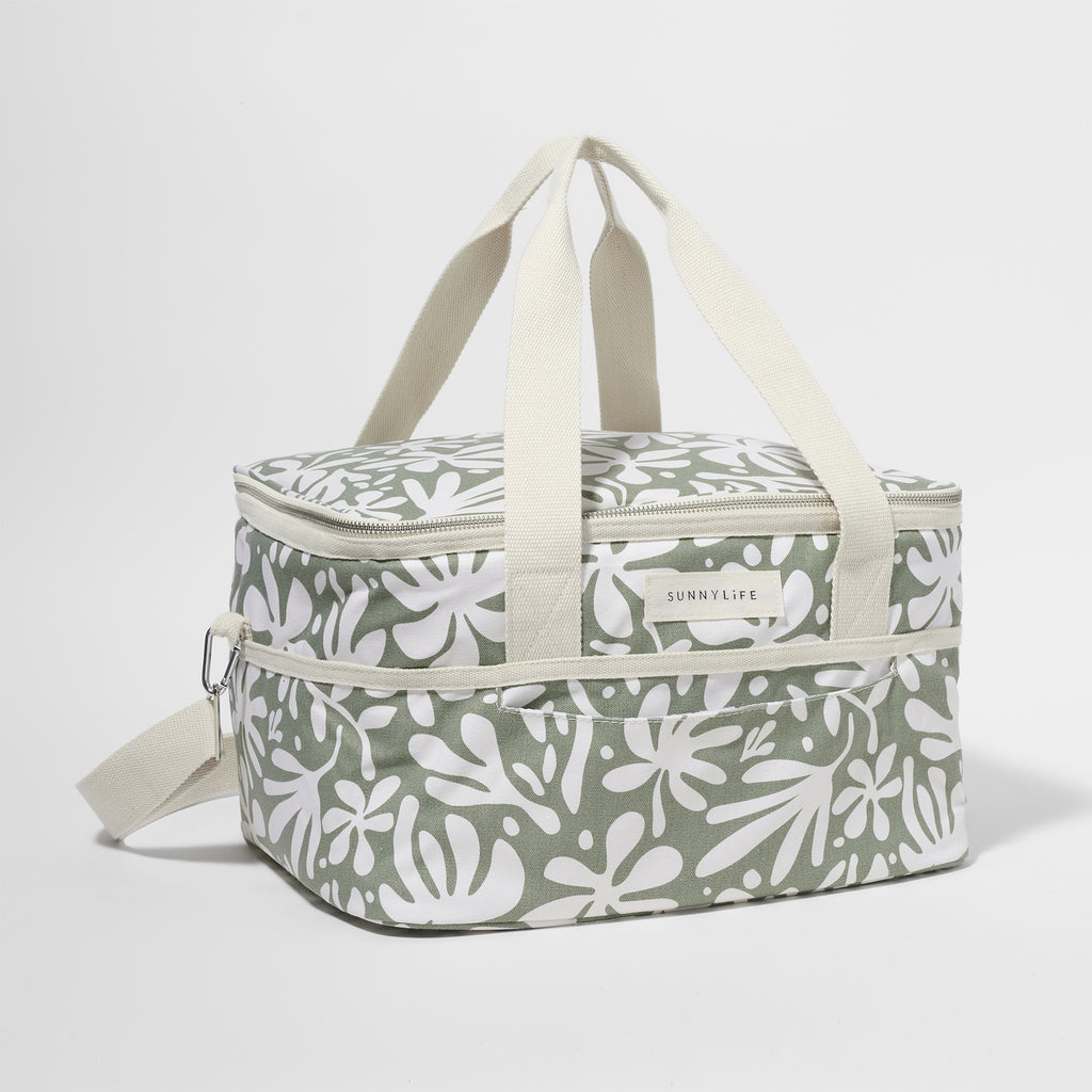 Sunnylife: Canvas Cooler Bag - The Vacay Olive