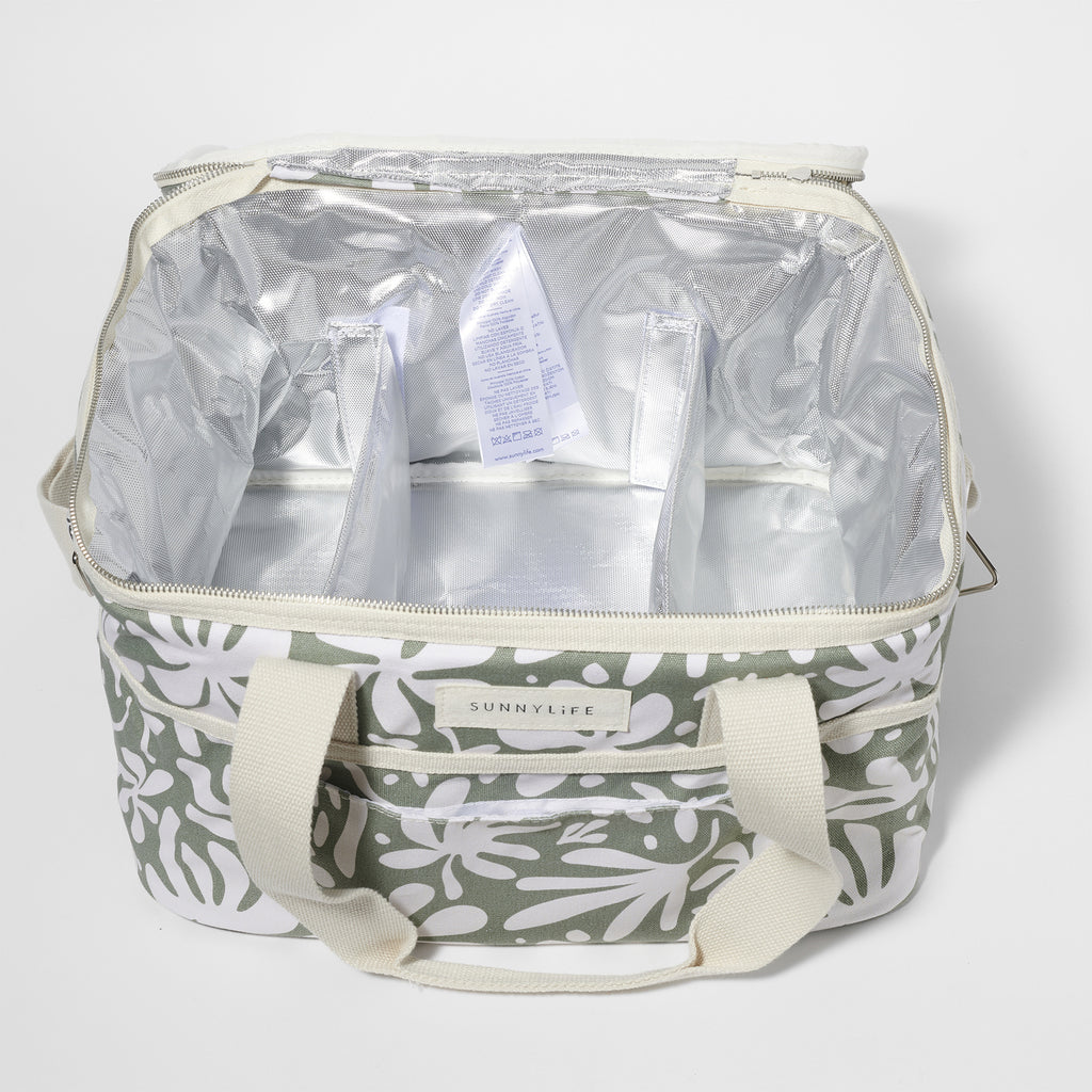 Sunnylife: Canvas Cooler Bag - The Vacay Olive