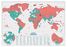 Load image into Gallery viewer, Luckies: Scratch Map Neon - Coral