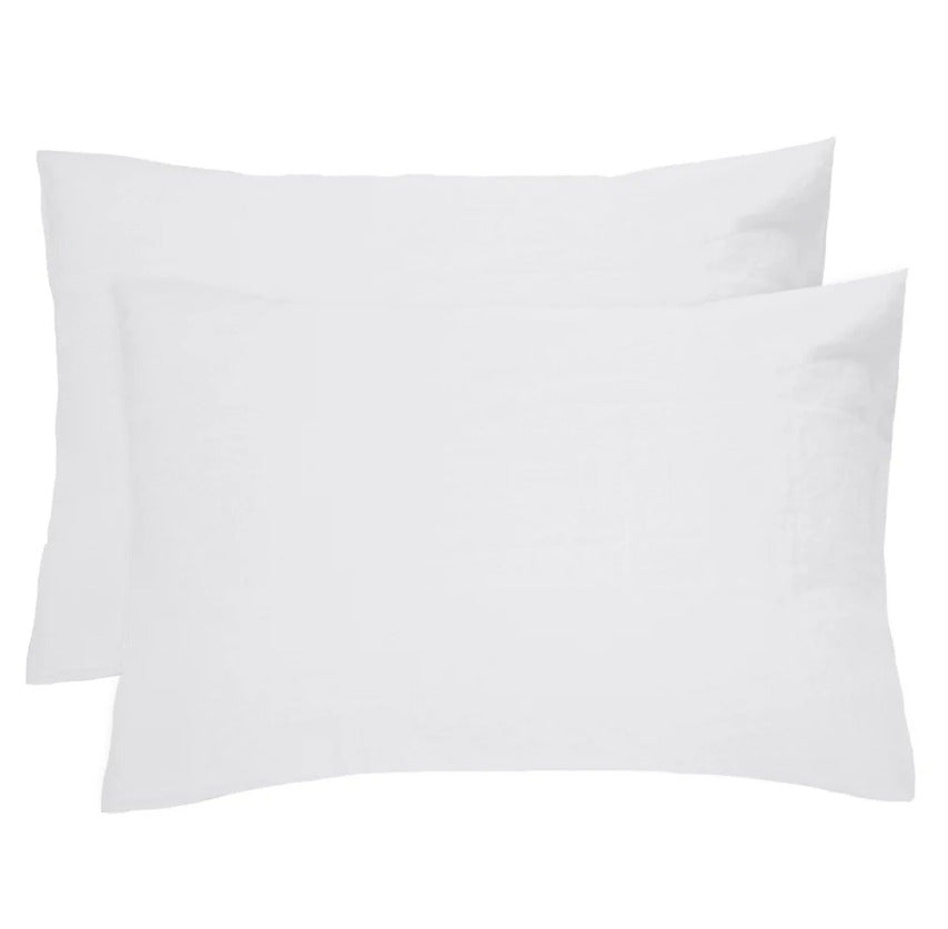 Bambury: Linen Pillowcase Pair - Ivory