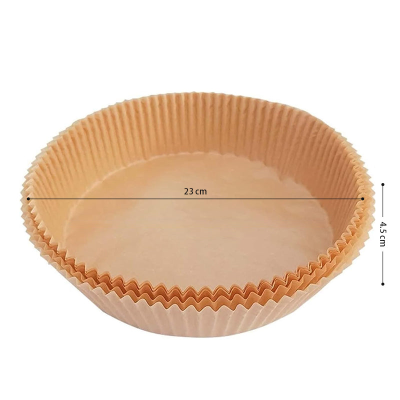 100PCS 23cm x 4.5cm Baking Paper for Air Fryer - Round