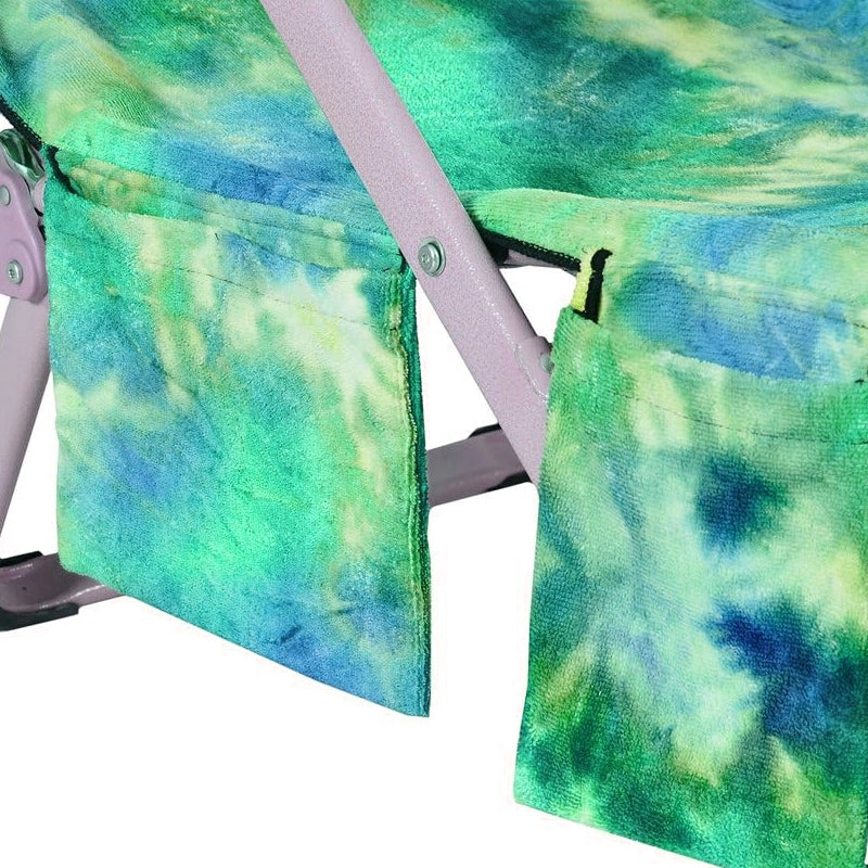 Beach Chair Cover with Storage Pocket - Green