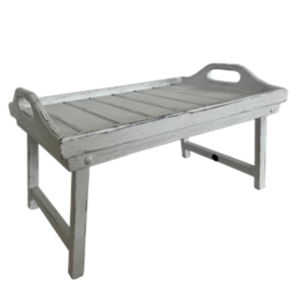 Folding Butlers Breakfast Tray - White