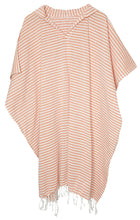 Load image into Gallery viewer, Moana Road: Turkish Towel Hoodie - Orange Stripe