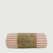 Load image into Gallery viewer, Moana Road: Turkish Towel Hoodie - Orange Stripe