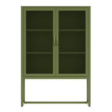 Load image into Gallery viewer, Fraser Country Milan Metal Cabinet Two Mesh Doors - Olive Green