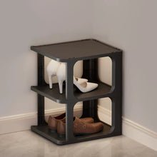 Load image into Gallery viewer, STORFEX 5 Tier Plastic Shoe Rack Storage Rack - Black