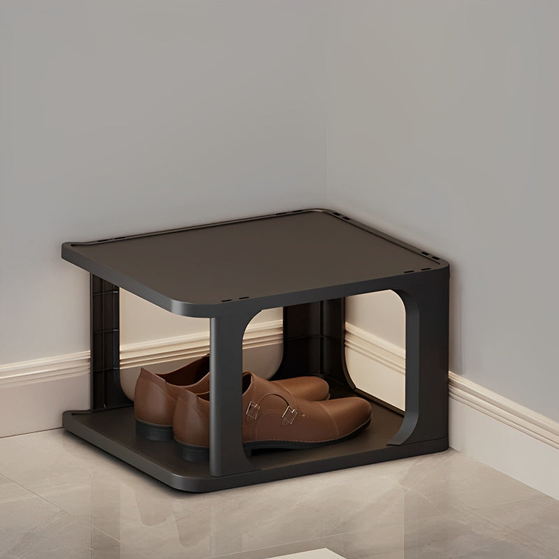 STORFEX 5 Tier Plastic Shoe Rack Storage Rack - Black