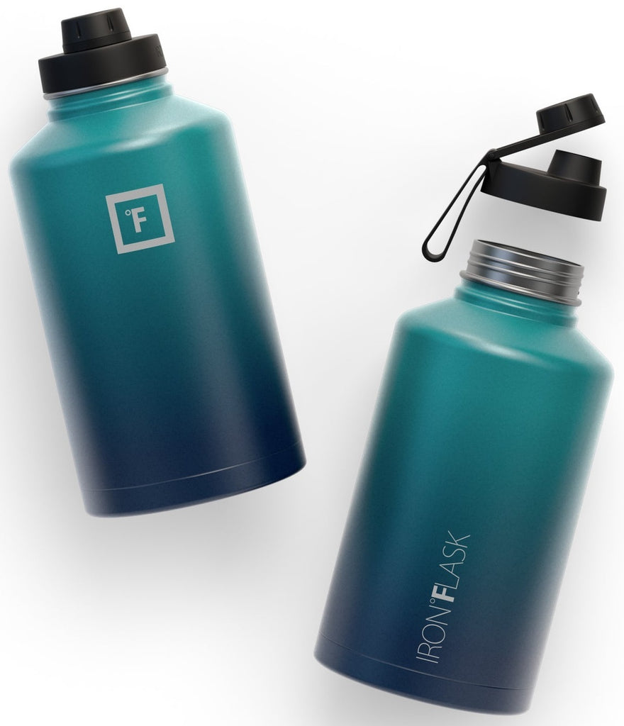 Iron Flask: Wide Mouth Bottle with Spout Lid - Dark Night (1900ml)