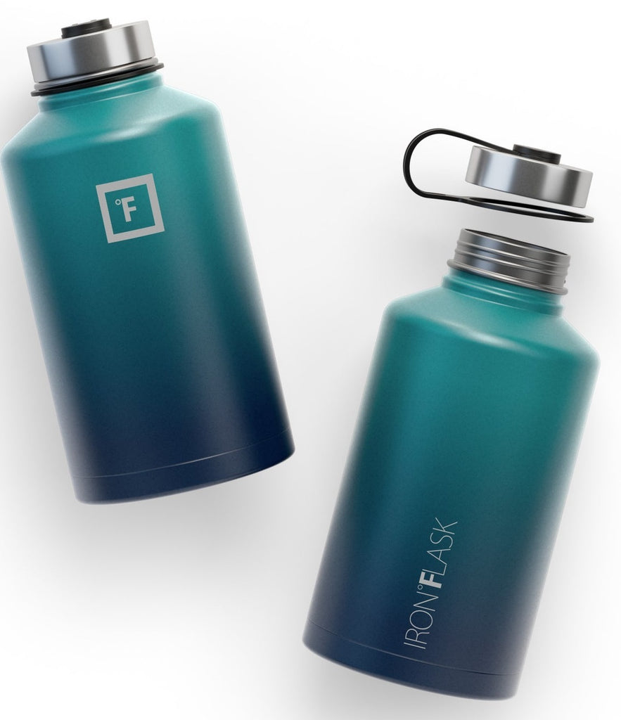 Iron Flask: Wide Mouth Bottle with Spout Lid - Dark Night (1900ml)