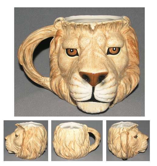 Lion Head Novelty Mug
