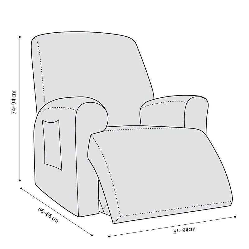 COMFEYA 1 Seater Recliner Cover for Lounge Chair - Gray