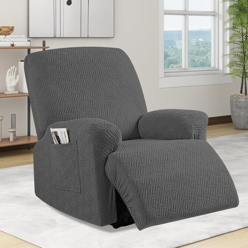 COMFEYA 1 Seater Recliner Cover for Lounge Chair - Dark Gray