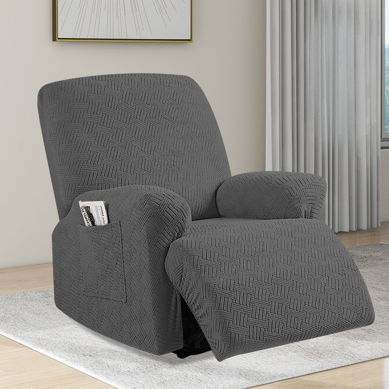 COMFEYA 1 Seater Recliner Cover for Lounge Chair - Dark Gray