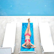 Load image into Gallery viewer, COMFEYA 80x160cm Microfiber Beach Towel - Blue Tie-Died