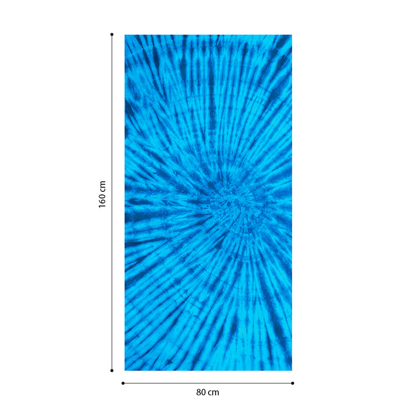 COMFEYA 80x160cm Microfiber Beach Towel - Blue Tie-Died