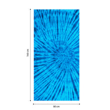 Load image into Gallery viewer, COMFEYA 80x160cm Microfiber Beach Towel - Blue Tie-Died