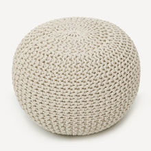 Load image into Gallery viewer, COMFEYA Premium Cotton Round Foot Stool - Beige