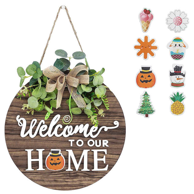 GREENYHAVEN Interchangeable Seasonal Welcome Sign