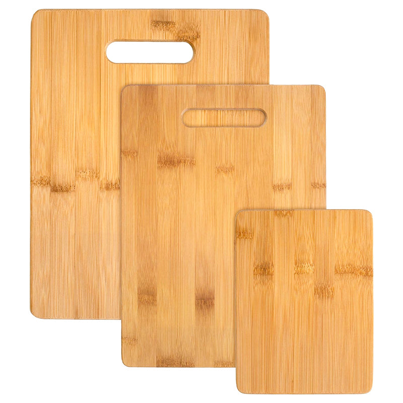 OZZYCOOK 3-Piece Bamboo Cutting Board Set