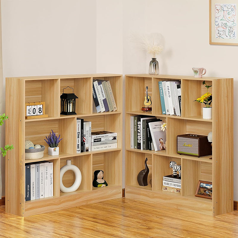 STORFEX 3-Tier Open Bookshelf - Wood