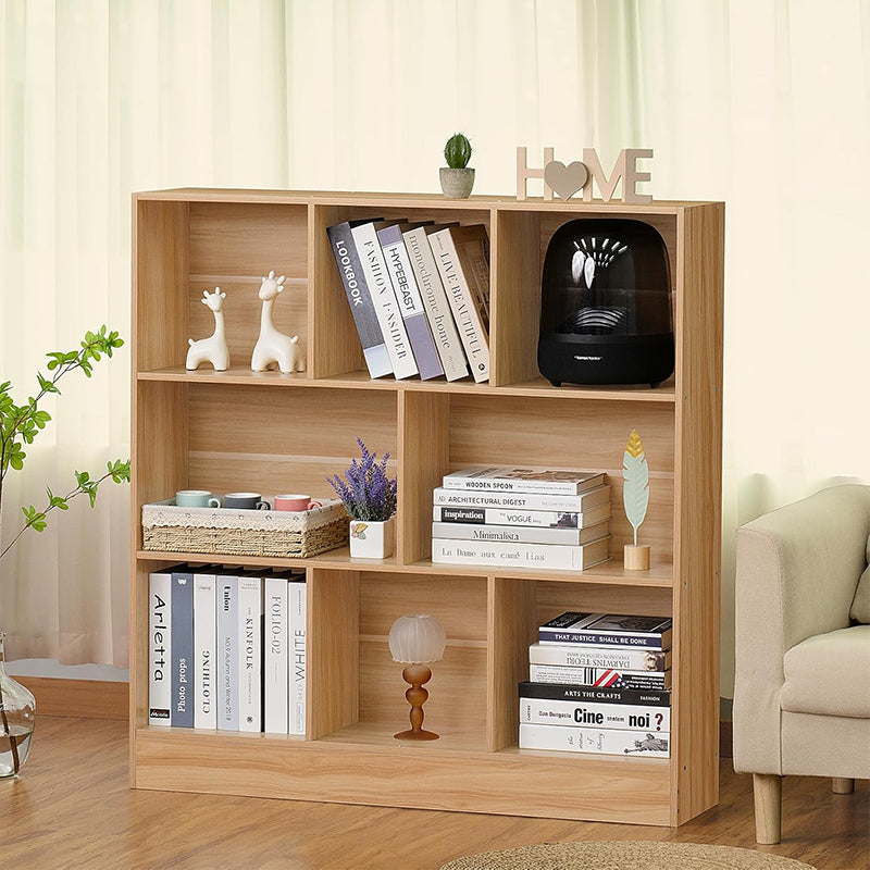 STORFEX 3-Tier Open Bookshelf - Wood